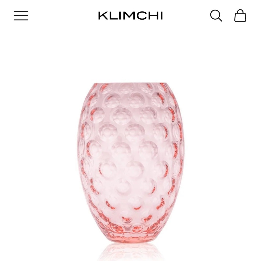 Pink Bubble Glass Vase